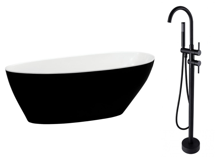 Wanna wolnostojąca Besco GOYA B&amp;W 160x70 + bateria Illusion I