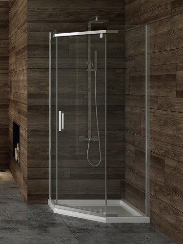 Kabina pięciokątna New Trendy New Komfort 80x80x195 szkło czyste