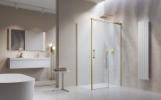 Kabina prysznicowa Idea Brushed Gold KDJ Radaway prawa przejrzysta