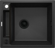 Zlewozmywak granitowy magnetyczny 1-komorowy bez ociekacza - grafit metalik Deante Magnetic