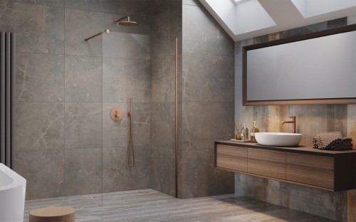 Kabina prysznicowa walk-in Radaway Modo New Brushed Copper II