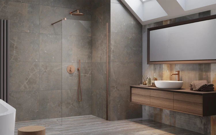 Kabina prysznicowa walk-in Radaway Modo New Brushed Copper II