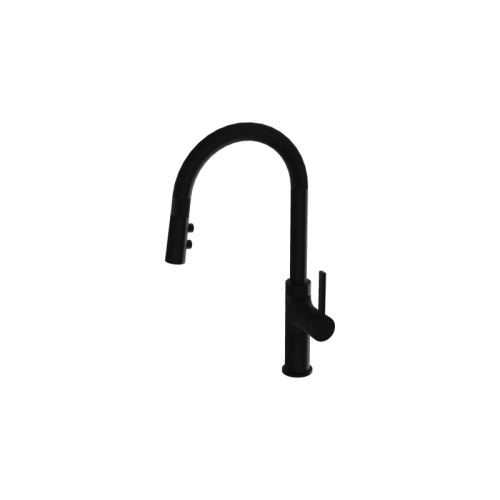 Bateria kuchenna z wyciąganą wylewką Orion Matt Black Lavita