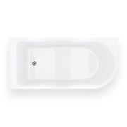 Wanna narożna invelia v220xllch 170x80 cm montaż lewostronny korek klik klak chrom