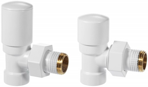 Zestaw zaworów Swing biały Radeco prosty / kątowy