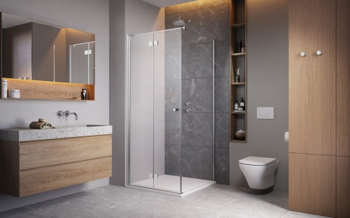 Kabina Radaway Essenza KDJ B 90x90x200 lewa, szkło przejrzyste