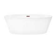 Wanna wolnostojąca corsan e026 salina 170 cm z wykończeniem różowe złoto