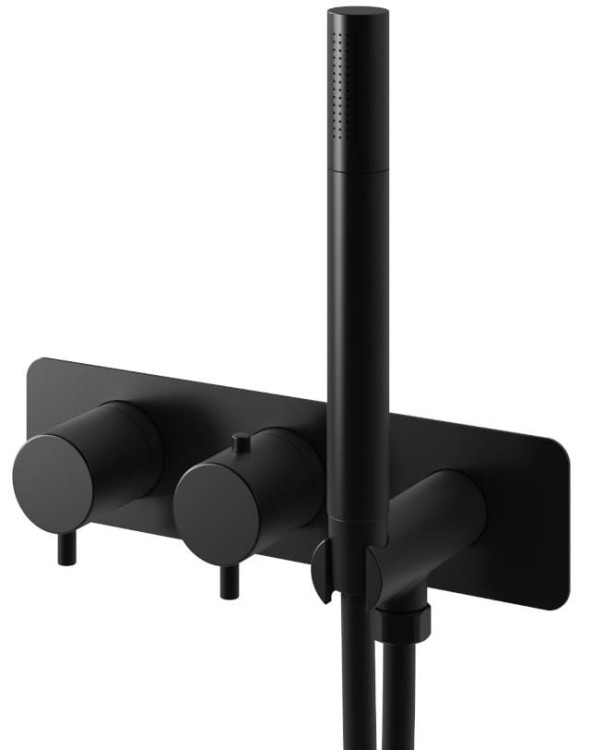 Bateria wannowa termostatyczna czarna Axel Black KOHLMAN QW265AB