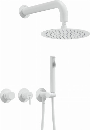 Zestaw prysznicowy podtynkowy bianco biały Silia Deante