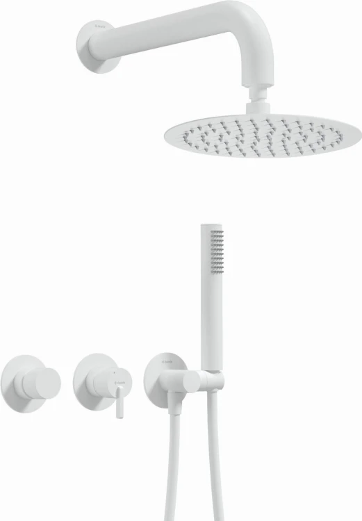 Zestaw prysznicowy podtynkowy bianco biały Silia Deante