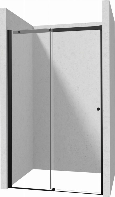 Drzwi prysznicowe przesuwne 140x200 Kerria Plus Deante nero