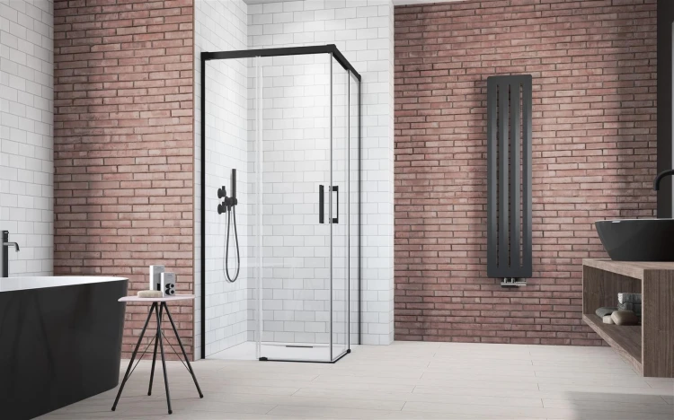 Kabina Radaway Idea Black KDD 120x120x200,5 szkło przejrzyste