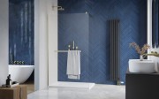 Kabina walk-in Radaway Modo New Brushed Gold II z wieszakiem
