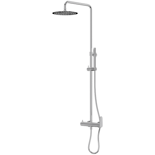 Natynkowy zestaw prysznicowy z deszczownicą Cetus Chrome Lavita