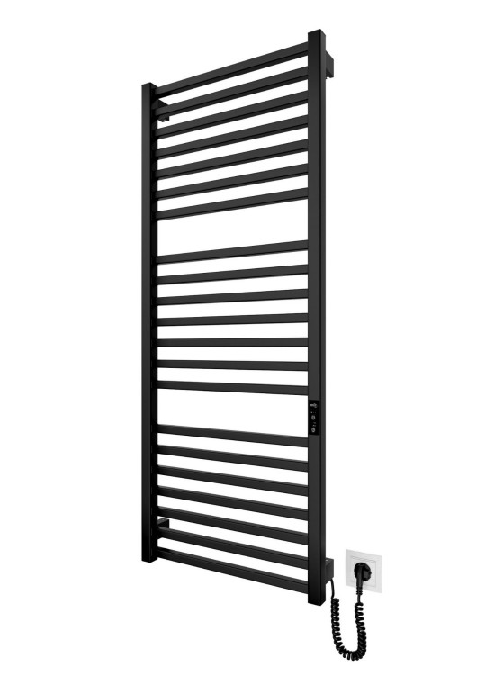 Grzejnik elektryczny suchy HF London 117x53 czarny mat Hygge Family