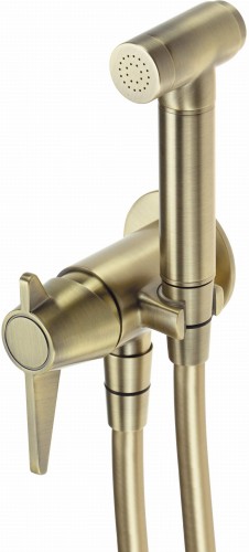 Bateria bidetowa podtynkowa ze słuchawką bidetta mosiądz Temisto Deante