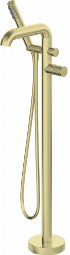 Bateria wannowa wolnostojąca złoto szczotkowane Silia Hexa Deante