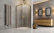 Kabina prysznicowa Radaway Idea Gold KDD 120x100x200,5 przejrzysta, złota