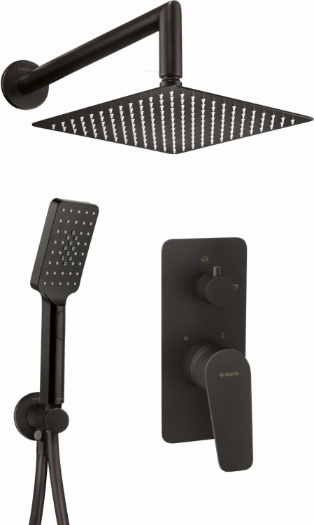 Komplet podtynkowy Deante Jasmin nero NACN9JP