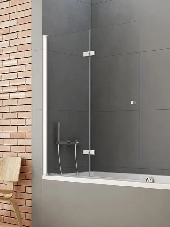 Parawan nawannowy New Trendy New Soleo 120x140 szkło czyste, wersja lewa