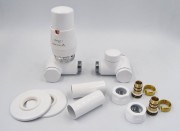 Zestaw zaworów termostatyczny Integra biały Radeco lewy / prawy