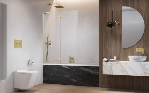 Parawan nawannowy Radaway Essenza 8 SL Brushed Gold PND II lewy