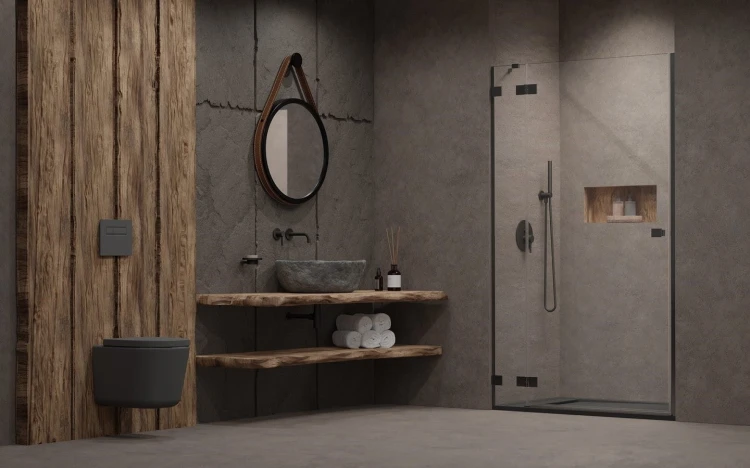 Drzwi prysznicowe Essenza Pro Brushed GunMetal DWJ Radaway lewe