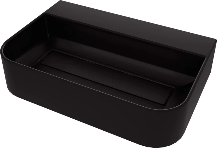 Umywalka granitowa nablatowa 60x40 nero czarna Arnika Deante