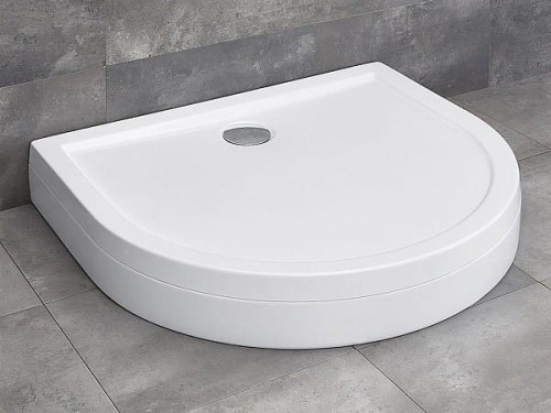 Brodzik przyścienny Radaway Delos P z obudową 100x90x15x1,2