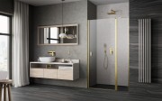 Drzwi prysznicowe Radaway Nes Brushed Gold DWJ II prawe