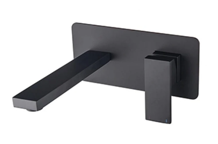 Bateria umywalkowa podtynkowa Besco MODERN / VARIUM czarny matt