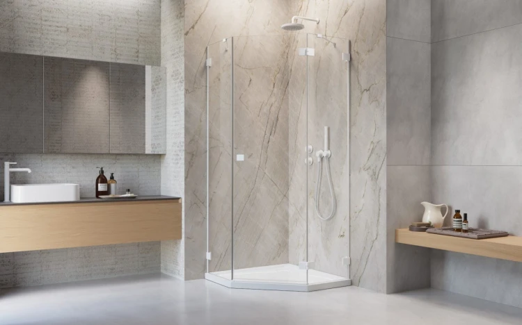 Kabina pięciokątna Essenza Pro White PTJ Radaway prawa