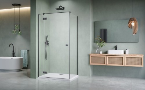 Kabina prysznicowa Radaway Essenza 8 Brushed GunMetal KDJ lewa