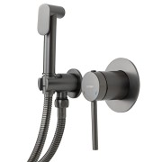 Bateria bidetowa podtynkowa corsan lugo cmb7570gm – gunmetal z wężem