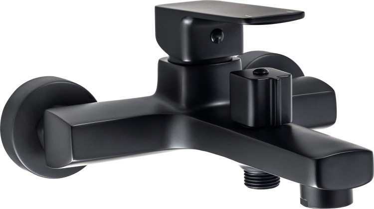 Bateria wannowa ścienna Maro nero czarna Deante