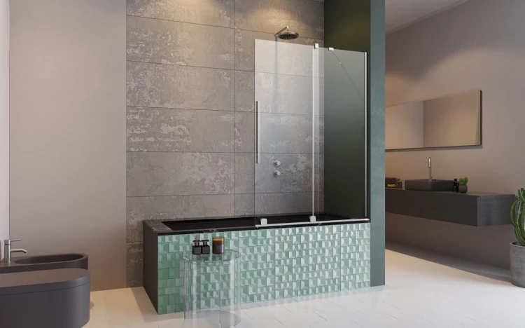 Parawan nawannowy Furo PND II 100x150 Radaway chrom prawy