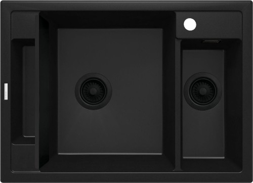 Zlewozmywak granitowy magnetyczny 1,5-komorowy bez ociekacza - nero Deante Magnetic
