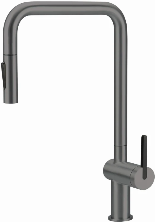 Bateria kuchenna z wyciąganą wylewką titanium Momi Deante