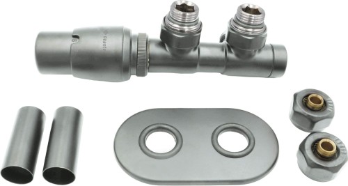 Zawór termostatyczny do grzejnika lewy stalowy mat Deante