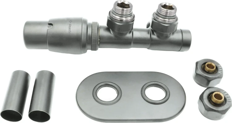 Zawór termostatyczny do grzejnika lewy stalowy mat Deante