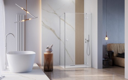 Kabina Radaway Essenza KDJ 90x90x200 prawa, szkło przejrzyste