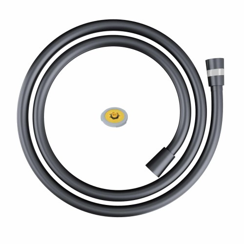 Wąż prysznicowy z pcv corsan cmw250 czarny z o-ringiem i regulatorem przepływu wody neoperl