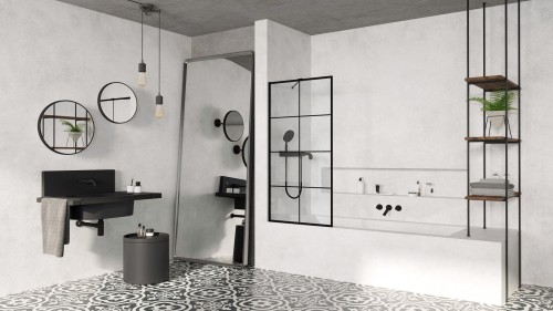 Parawan nawannowy Radaway Modo New Black PNJ Factory 100x150