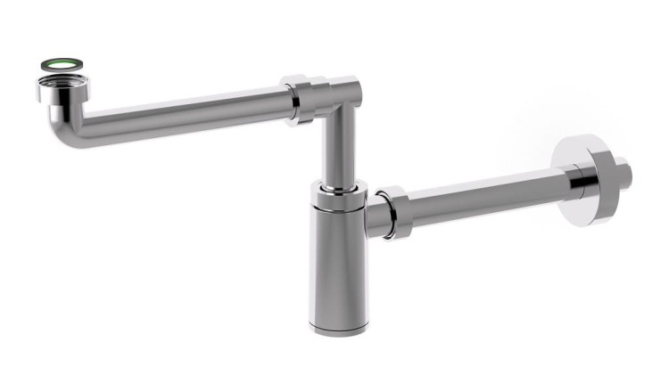 Półsyfon dekoracyjny umywalkowy butelkowy King chrom Bonomini