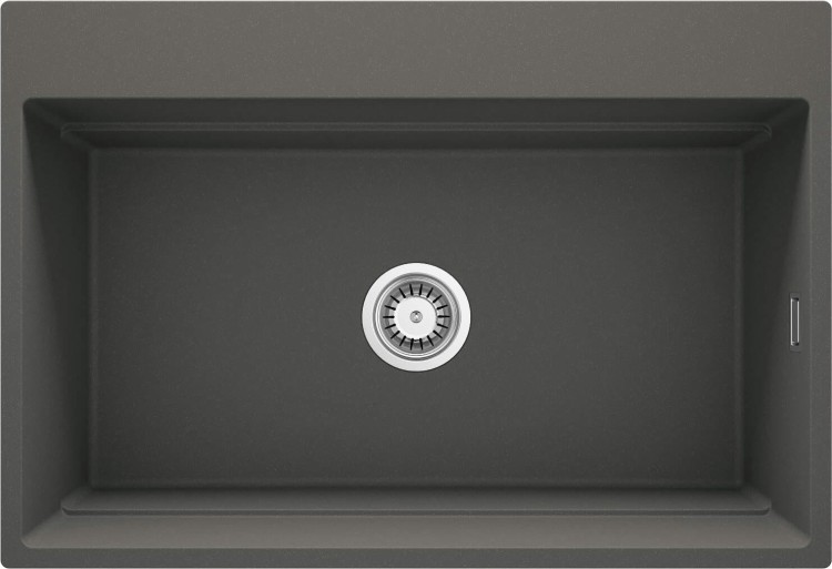 Zlewozmywak granitowy magnetyczny antracyt metalik Magnetic Deante