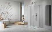 Kabina przyścienna Radaway Essenza Brushed Nickel KDJ+S lewa