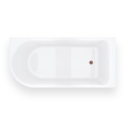 Wanna narożna invelia v220xlprg 170x80 cm montaż prawostronny korek klik klak różowe złoto