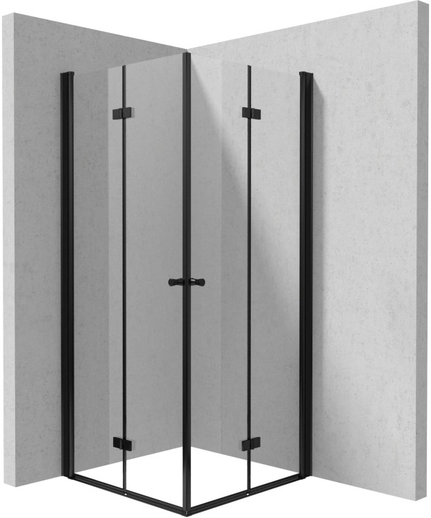 Kabina prysznicowa kwadratowa 80x80x200 nero Kerria Plus Deante
