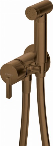 Bateria bidetowa ze słuchawką bidetta brąz szczotkowany Silia Deante