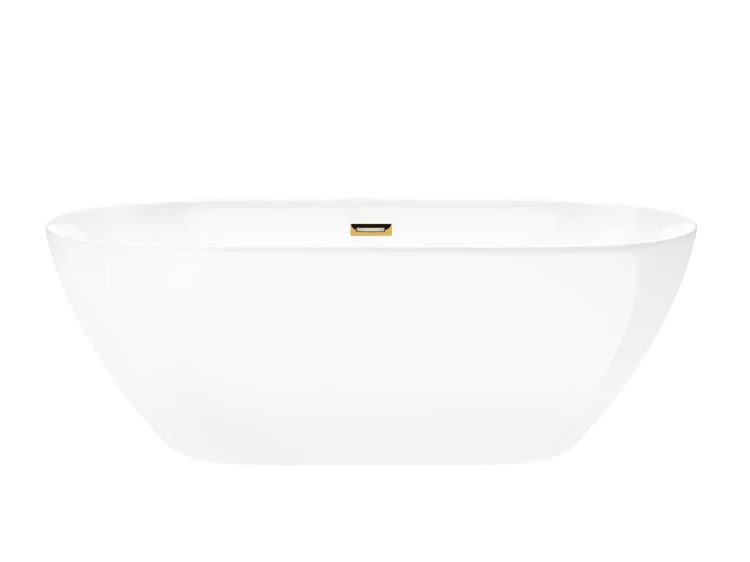 Wanna wolnostojąca corsan e041 olvena 160 cm z wykończeniem złotym